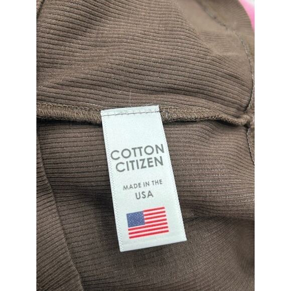 NWT Cotton Citizen Womens Verona Ribbed Crop Top Long Sleeve Knit Brown Size M - Picture 4 of 8